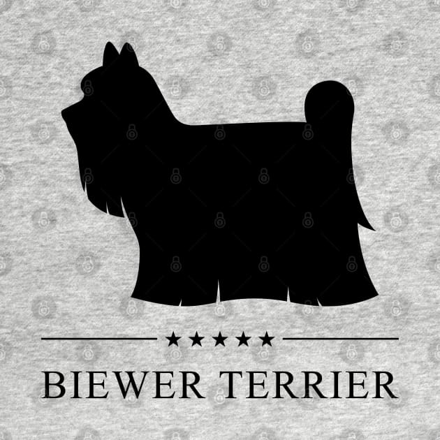 Biewer Terrier Black Silhouette by millersye